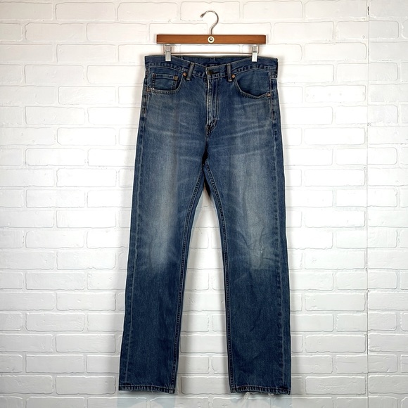 Vintage Levi’s 505 Dark Wash Straight Leg Jeans 31 - Picture 2 of 11